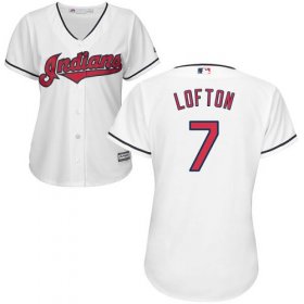Wholesale Cheap Indians #7 Kenny Lofton White Home Women\'s Stitched MLB Jersey