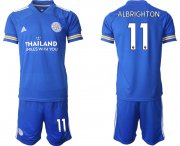 Wholesale Cheap Men 2020-2021 club Leicester City home 11 blue Soccer Jerseys