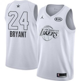 Wholesale Cheap Nike Lakers #24 Kobe Bryant White NBA Jordan Swingman 2018 All-Star Game Jersey