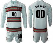 Wholesale Cheap Men 2021 European Cup Portugal away Long sleeve custom soccer jerseys
