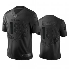Wholesale Cheap Denver Broncos #18 Peyton Manning Men\'s Nike Black NFL MVP Limited Edition Jersey