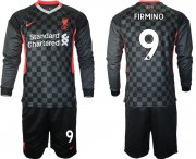 Wholesale Cheap Men 2021 Liverpool away long sleeves 9 soccer jerseys