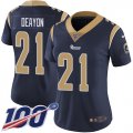 Wholesale Cheap Nike Rams #21 Donte Deayon Navy Blue Team Color Women's Stitched NFL 100th Season Vapor Untouchable Limited Jersey