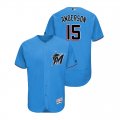 Wholesale Cheap marlins #15 Brian Anderson Blue Alternate 2019 Authentic Collection Flex Base Stitched MLB Jersey