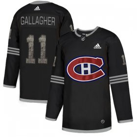 Wholesale Cheap Adidas Canadiens #11 Brendan Gallagher Black Authentic Classic Stitched NHL Jersey