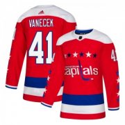 Wholesale Cheap Men's Washington Capitals #41 Vitek Vanecek Adidas Authentic Alternate Jersey - Red
