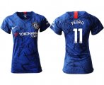 Wholesale Cheap Women's Chelsea #11 Pedro Home Soccer Club Jersey