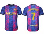 Wholesale Cheap Men 2021-2022 Club Barcelona blue training suit aaa version 7 Soccer Jerseys