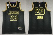 Wholesale Cheap Men's Los Angeles Lakers #23 LeBron James Black NEW 2021 Nike City Edition Wish and Heart Stitched Jersey