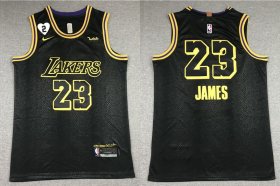 Wholesale Cheap Men\'s Los Angeles Lakers #23 LeBron James Black NEW 2021 Nike City Edition Wish and Heart Stitched Jersey