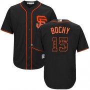 Wholesale Cheap Giants #15 Bruce Bochy Black Team Logo Fashion Stitched MLB Jersey
