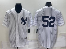 Wholesale Cheap Men\'s New York Yankees #52 C.C. Sabathia White Cool Base Stitched Jersey