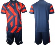 Wholesale Cheap Men 2020-2021 National team United States away blank blue Nike Soccer Jersey
