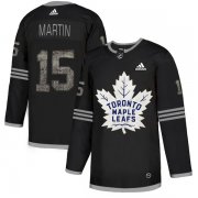 Wholesale Cheap Adidas Maple Leafs #15 Matt Martin Black Authentic Classic Stitched NHL Jersey