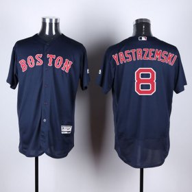 Wholesale Cheap Red Sox #8 Carl Yastrzemski Navy Blue Flexbase Authentic Collection Stitched MLB Jersey