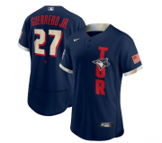 Wholesale Cheap Men's Toronto Blue Jays #27 Vladimir Guerrero Jr. 2021 Navy All-Star Flex Base Stitched MLB Jersey