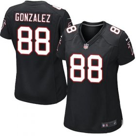 Wholesale Cheap Nike Falcons #88 Tony Gonzalez Black Alternate Women\'s Stitched NFL Elite Jersey