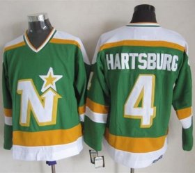 Wholesale Cheap Stars #4 Craig Hartsburg Stitched Green CCM Throwback NHL Jersey