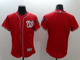 Wholesale Cheap Nationals Blank Red Flexbase Authentic Collection Stitched MLB Jersey