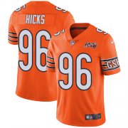 Wholesale Cheap Nike Bears #96 Akiem Hicks Orange Men's 100th Season Stitched NFL Limited Rush Jersey