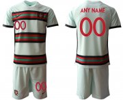 Wholesale Cheap Men 2021 European Cup Portugal away grey customized Soccer Jersey1