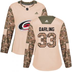 Wholesale Cheap Adidas Hurricanes #33 Scott Darling Camo Authentic 2017 Veterans Day Women\'s Stitched NHL Jersey