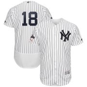 Wholesale Cheap New York Yankees #18 Didi Gregorius Majestic 2019 Postseason Authentic Flex Base Player Jersey White Navy