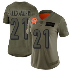 Wholesale Cheap Nike Bengals #21 Mackensie Alexander Camo Women\'s Stitched NFL Limited 2019 Salute To Service Jersey