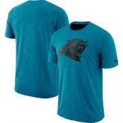 Wholesale Cheap Men's Carolina Panthers Nike Blue Sideline Cotton Slub Performance T-Shirt