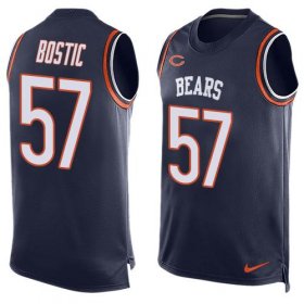 Wholesale Cheap Nike Bears #57 Jon Bostic Navy Blue Team Color Men\'s Stitched NFL Limited Tank Top Jersey