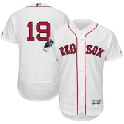 Wholesale Cheap Boston Red Sox #19 Jackie Bradley Jr. Majestic 2018 World Series Champions Home Flex Base Player Jersey White