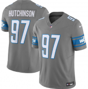 Wholesale Cheap Men's Detroit Lions #97 Aidan Hutchinson Grey 2023 F.U.S.E. Vapor Untouchable Limited Football Stitched Jersey