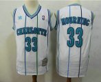 Wholesale Cheap Men's Charlotte Hornets #33 Alonzo Mourning 1992-93 White Hardwood Classics Soul Swingman Throwback Jersey With Adidas
