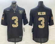Cheap Men's Pittsburgh Steelers #3 Russell Wilson Black Camo 2020 Salute To Service Stitched NFL Nike Limited Jersey