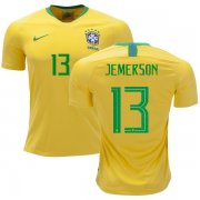 Wholesale Cheap Brazil #13 Jemerson Home Kid Soccer Country Jersey