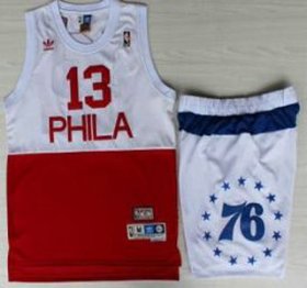 Wholesale Cheap Philadelphia 76ers #13 Wilt Chamberlain White Red Jersey Short Suits