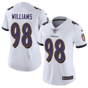 Wholesale Cheap Nike Ravens #98 Brandon Williams White Women\'s Stitched NFL Limited Vapor Untouchable Limited Jersey