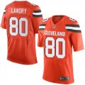 Wholesale Cheap Nike Browns #80 Jarvis Landry Orange Alternate Men's Stitched NFL Elite Jersey