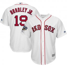 Wholesale Cheap Boston Red Sox #19 Jackie Bradley Jr. Majestic 2018 World Series Champions Home Cool Base Player Jersey White