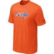 Wholesale Cheap Washington Capitals Big & Tall Logo Orange NHL T-Shirt