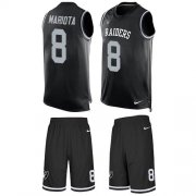 Wholesale Cheap Nike Raiders #8 Marcus Mariota Black Team Color Men's Stitched NFL Limited Tank Top Suit Jersey