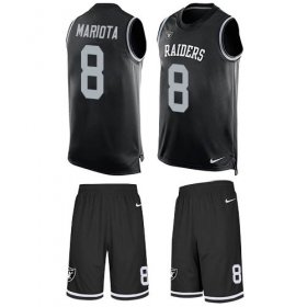Wholesale Cheap Nike Raiders #8 Marcus Mariota Black Team Color Men\'s Stitched NFL Limited Tank Top Suit Jersey
