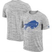 Wholesale Cheap Men's Buffalo Bills Nike Heathered Black Sideline Legend Velocity Travel Performance T-Shirt