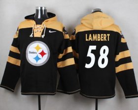 Wholesale Cheap Nike Steelers #58 Jack Lambert Black Player Pullover NFL Hoodie