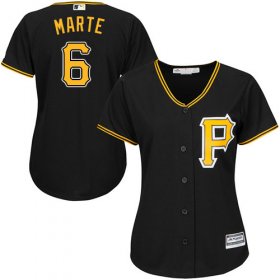 Wholesale Cheap Pirates #6 Starling Marte Black Alternate Women\'s Stitched MLB Jersey