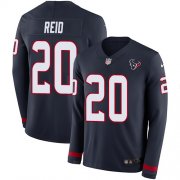 Wholesale Cheap Nike Texans #20 Justin Reid Navy Blue Team Color Men's Stitched NFL Limited Therma Long Sleeve Jersey