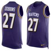 Wholesale Cheap Nike Ravens #27 J.K. Dobbins Purple Team Color Men's Stitched NFL Limited Tank Top Jersey