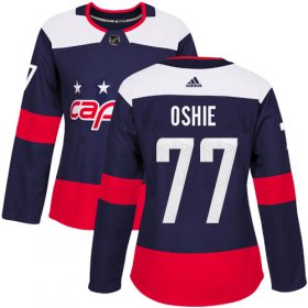 Wholesale Cheap Adidas Capitals #77 T.J. Oshie Navy Authentic 2018 Stadium Series Women\'s Stitched NHL Jersey