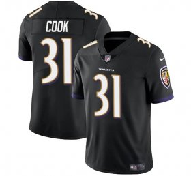 Cheap Men\'s Baltimore Ravens #31 Dalvin Cook Black Vapor Limited Football Stitched Jersey