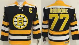Wholesale Cheap Bruins #77 Ray Bourque Black CCM Youth Stitched NHL Jersey